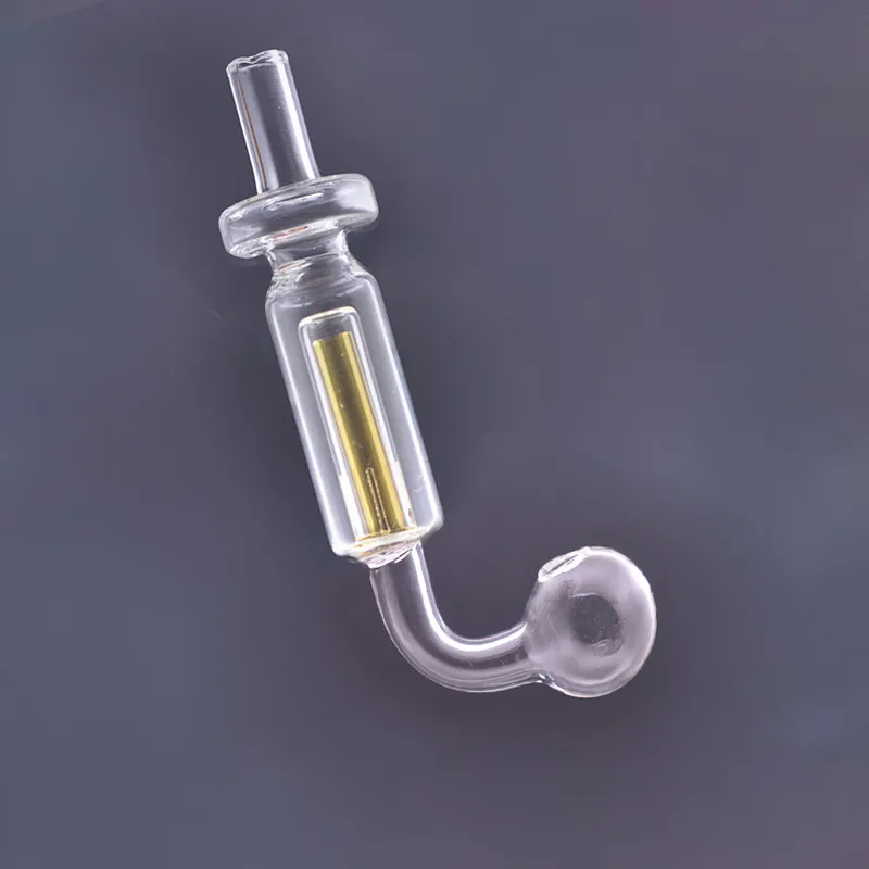 New Arrivel Tubo per bruciatore a nafta in vetro Colore interno Stelo Bruciatore a nafta Pipa Cucchiaio piegato Novità Pezzo per fumatori per Dab Rig Bong con sfera da 30 mm