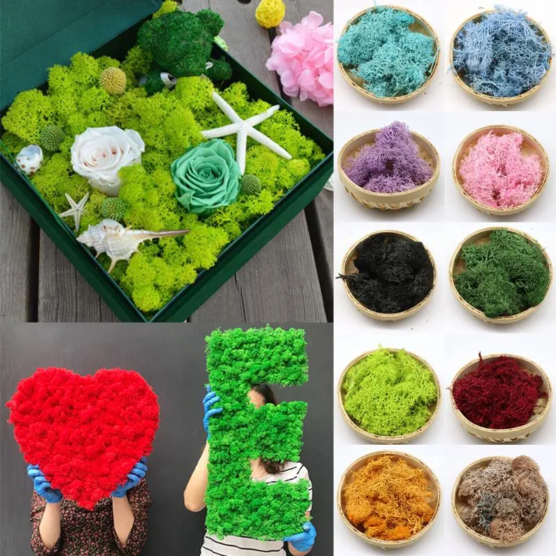 Decoratieve bloemen 10 g hoogwaardige kunstmatige mos onsterfelijke simulatie groen plantengras thuiswand diy micro landschap accessoires