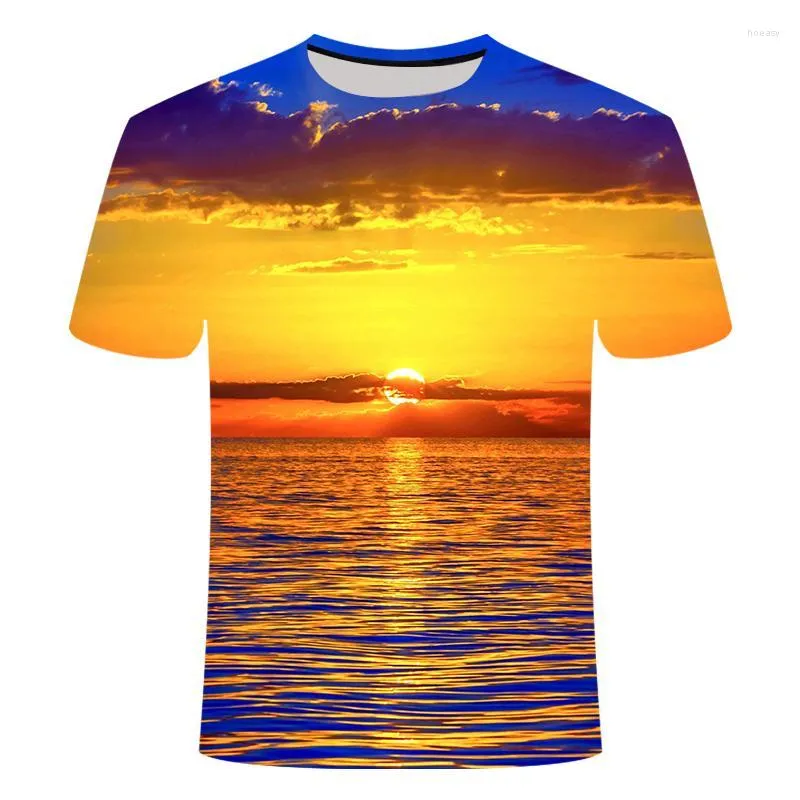 T-shirts masculins 2023 Hawaii Couper à manches courtes Half Beach 3dt Shirt grande taille 5xl Maldives