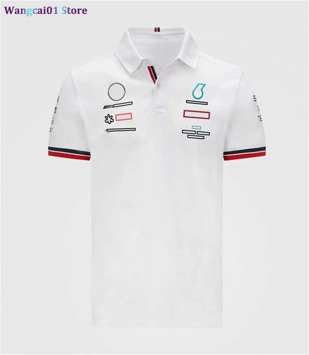 Męskie koszulki F1 T-shirt wyścigowe lapelowe koszulę Polo Formula 1 Fan Fan krótko rozczarowany tops Kultura samochodowa Szybka sucha ubrania można dostosować 0325h23