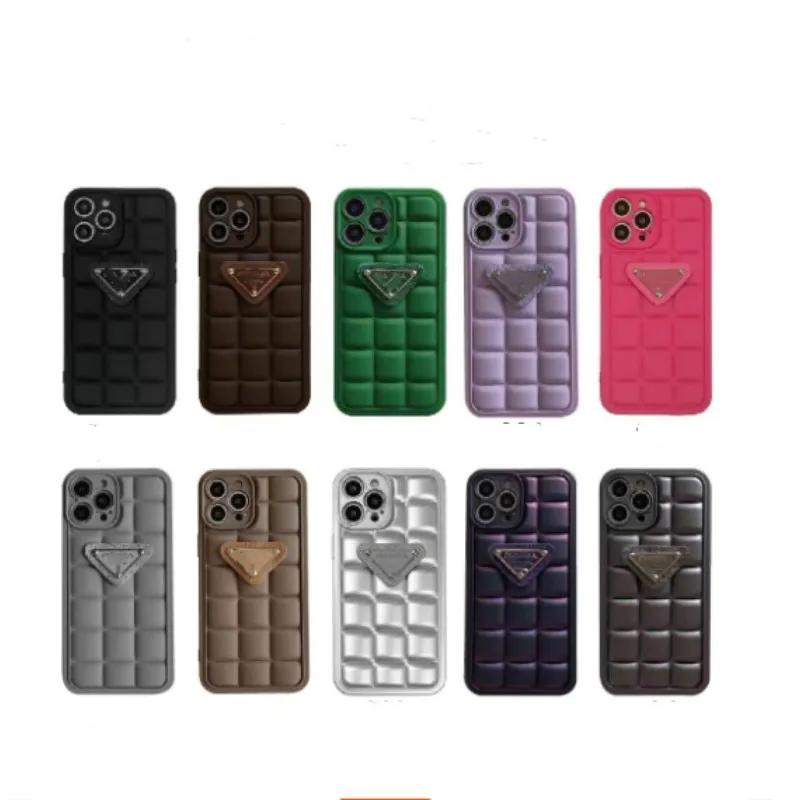 Projektanci Luxurys Telefon Casein Wszystkie kategorie obudowy dla iPhone7/8 11 11pro 12 12pro 13 14 Delta Wave Plaid iPhone14 Case