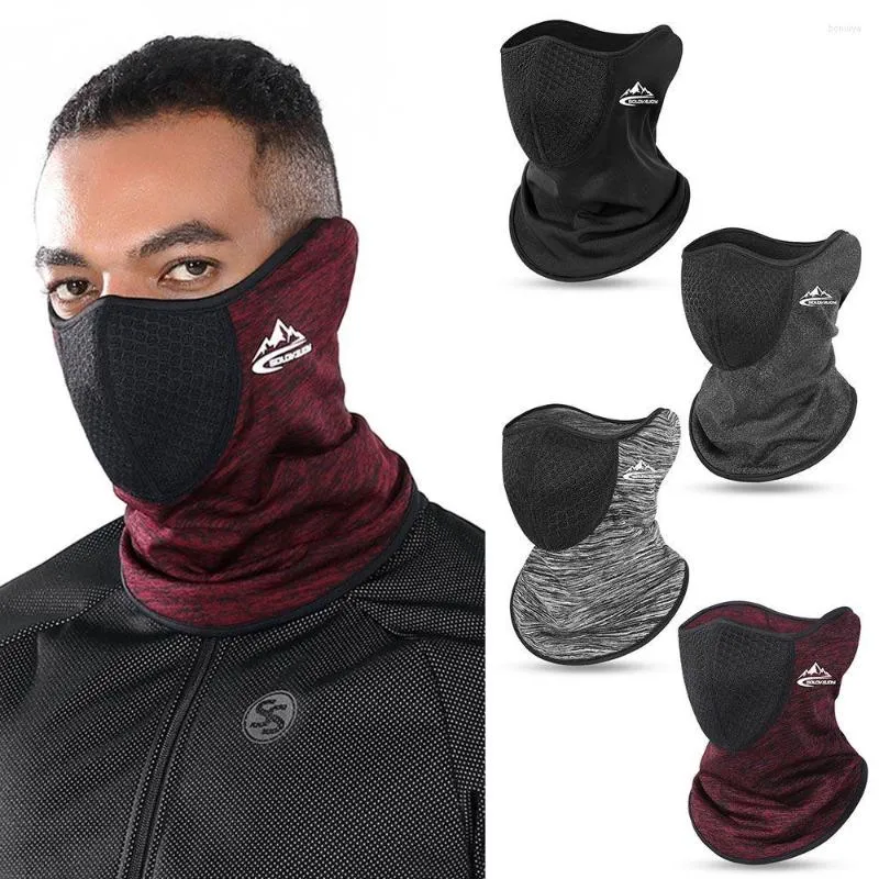 Casques de moto et capuche de cyclisme d'hiver coupe-vent Sports de plein air Protection des oreilles cou orthèse visage masque écharpe casquette cagoule