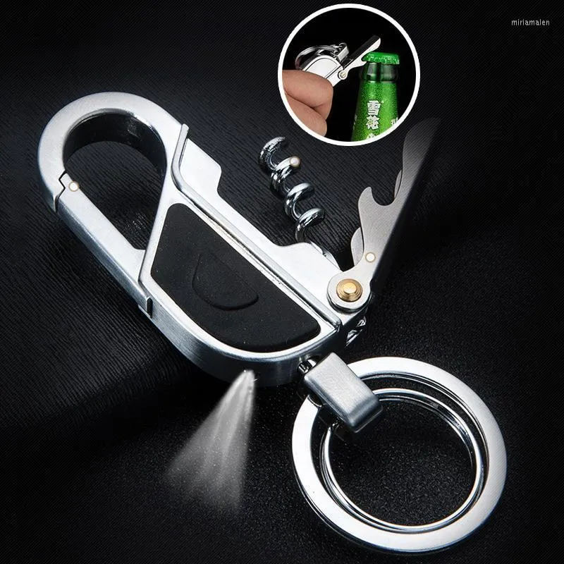 Porte-clés multifonctionnel porte-clés Simple ouvre-bouteille de vin pendentif cadeau créatif porte-clés accessoires Miri22