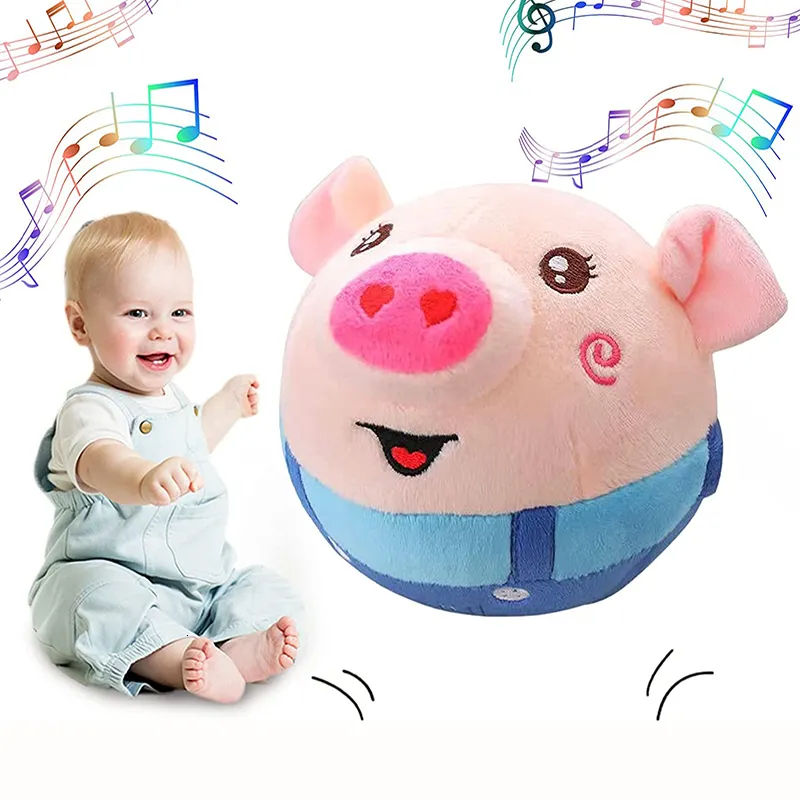 Jouets en peluche électroniques 999Songs Musique mignonne Chantant Parlant Jouets en peluche électroniques pour bébé Cochon rebondissant Animaux de compagnie USB Record Talking Gift Toy for Toddler Kids 230325