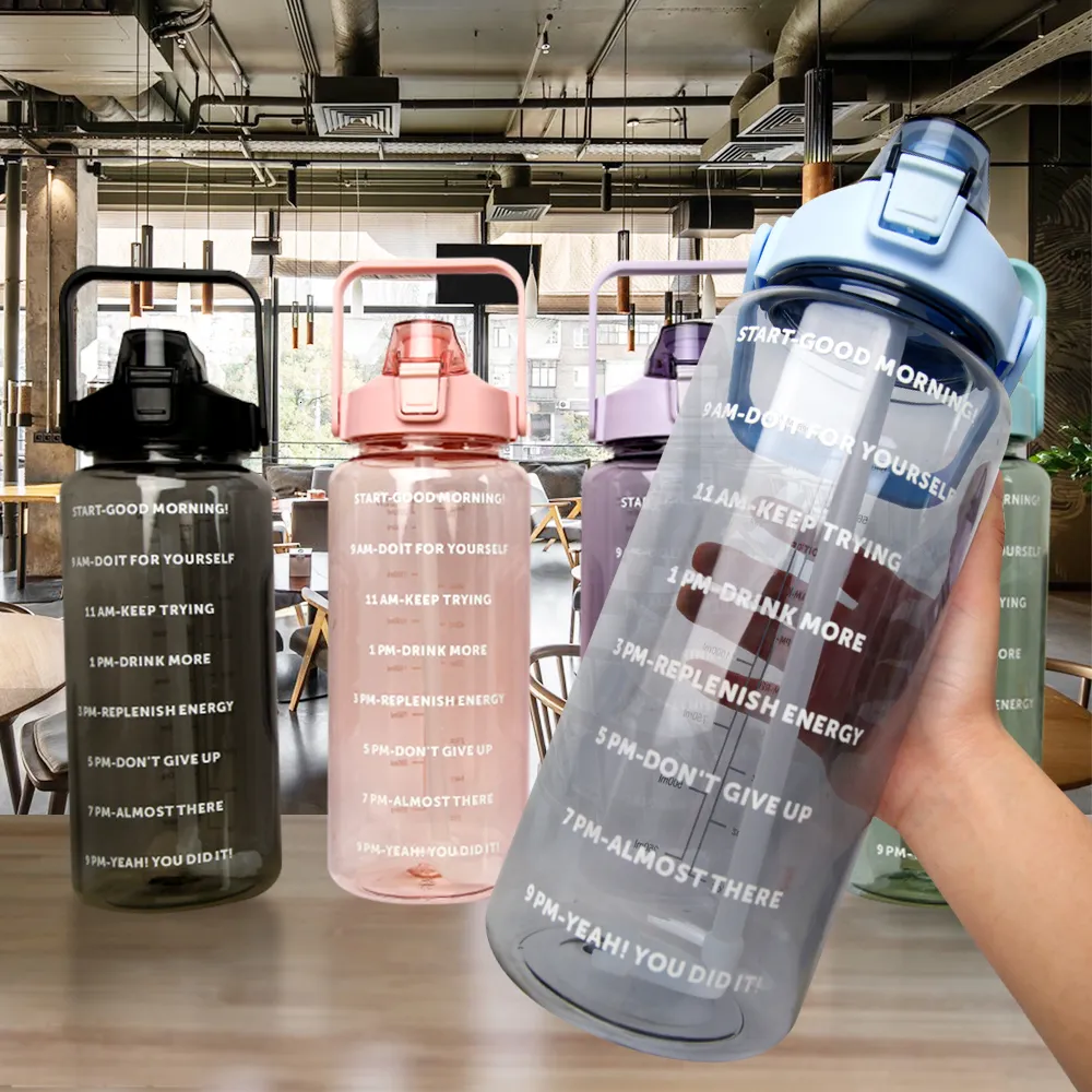 Collapsible Water Bottles, 2L/64OZ travel water bottle