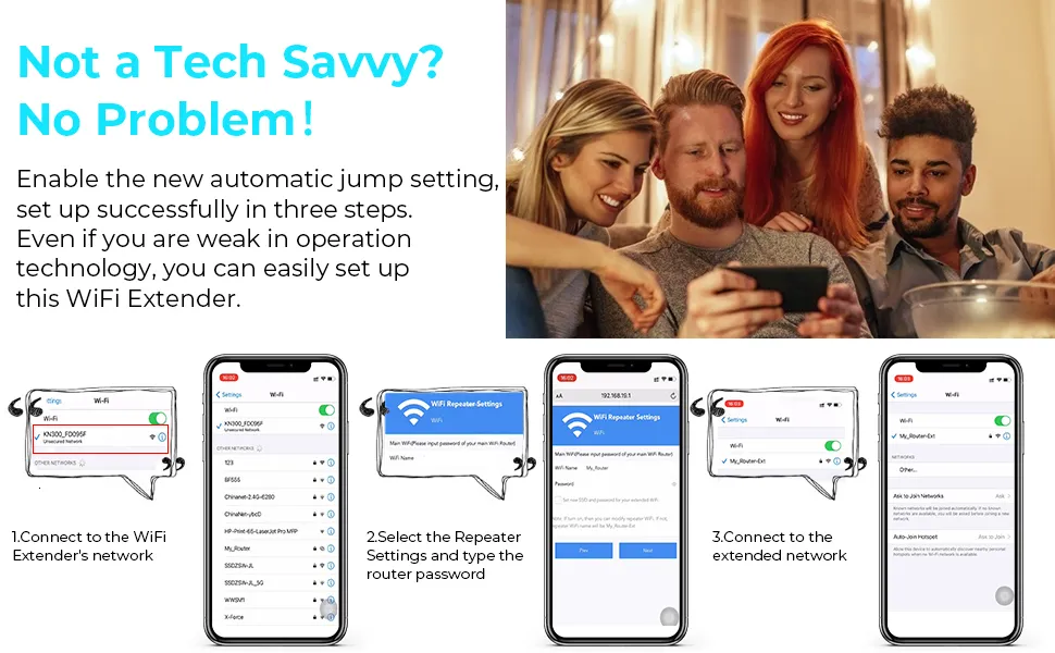 Wifi Extender Long Range Signal Booster For Home Coverage_voghion.com