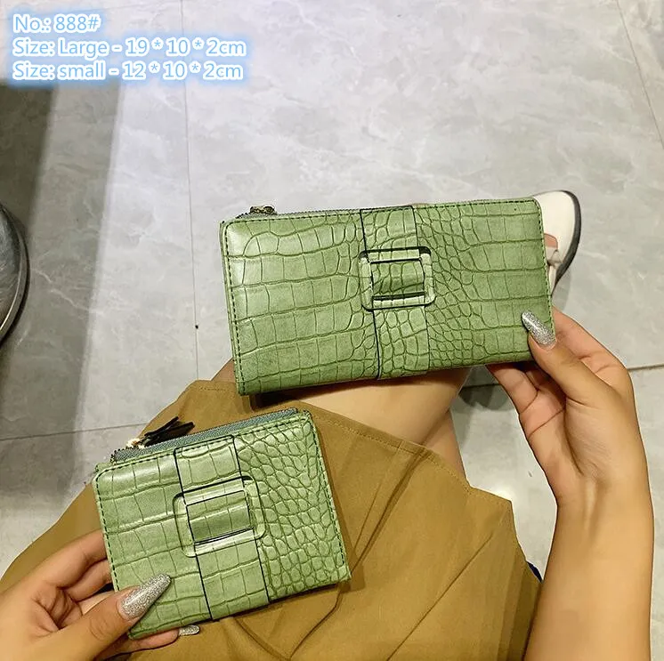 wholesale dames sac à bandoulière 5 couleurs élégant tempérament en relief crocodile portefeuille multifonctionnel pliant portefeuilles en cuir rue mode ceinture porte-monnaie