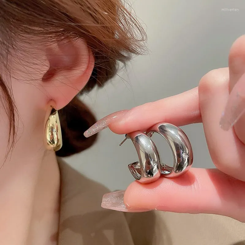 Hoop Earrings KAITIN Silver Needle C-shaped Fashion Design Korean Personality Simple Temperament Wholesale Female