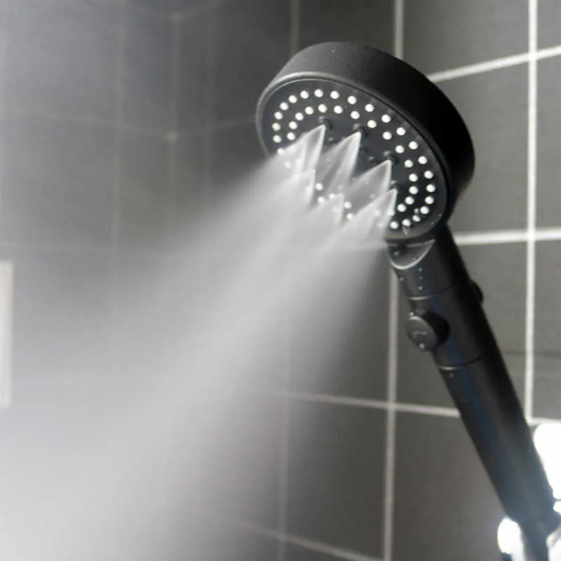 Water Saving Shower Head - High Pressure 5-Mode Adjustable Black ...
