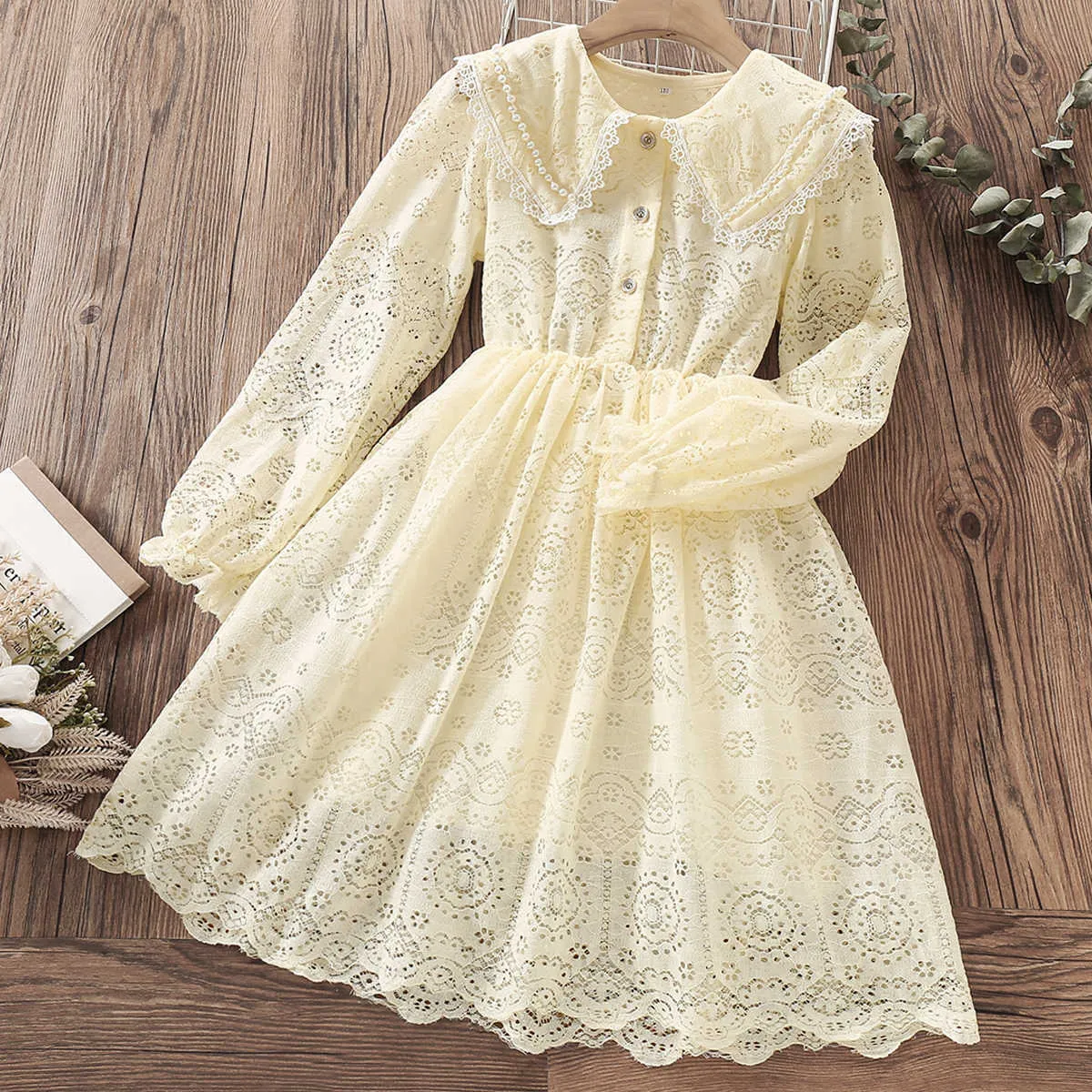 Girl's Dresses Lace for Girls Party Elegant Dress Kids Princess Costume Teenagers School Children Clothes Vestidos 4 6 8 9 10 12 Years Y2303