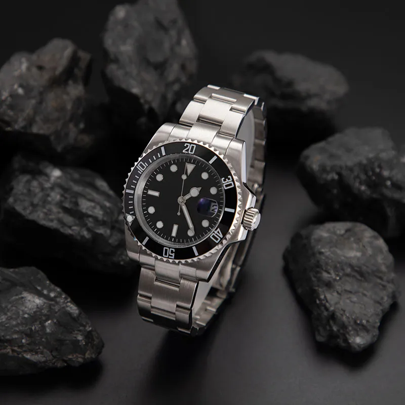 Męskie zegarek automatyczne UHR klasyczne projektant luksusowe zegarki ruch Ruch ceramiczny 40 mm Strap ze stali nierdzewnej swobodne działalność Wodoodporne szafirowe zegarki szklane