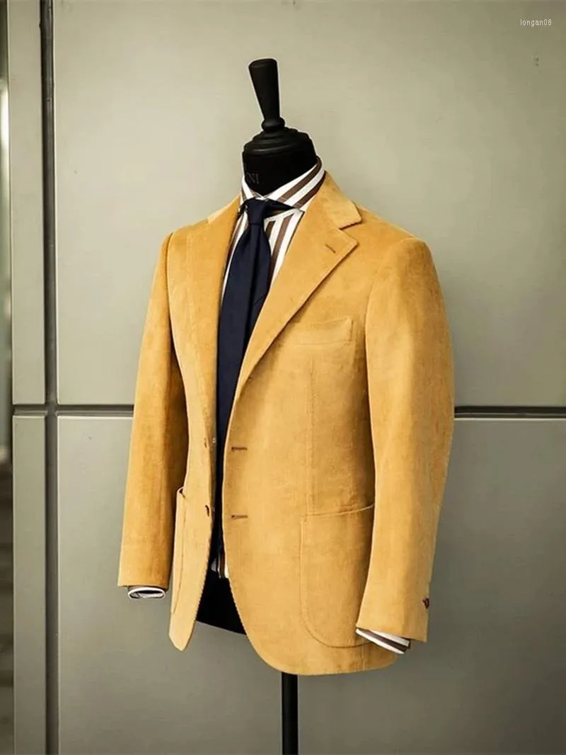 Męskie garnitury 2023 Modna kurtka sztrutowa noth lapel dwa guziki formalne smokowanie luźne vintage retro kolację kombinezon balowy blezer (1 jack