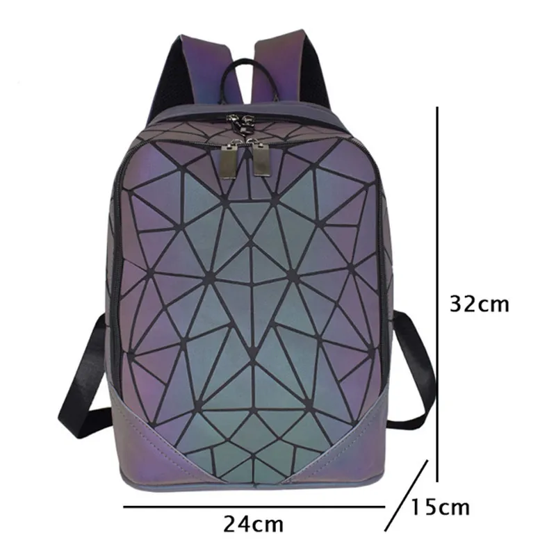 Geometric Womens Tech Backpack For Men And Women Luminous Holographic  Shoulder Rucksack For Travel And School Y201224 From Shanye06, $25.94 |  DHgate.Com