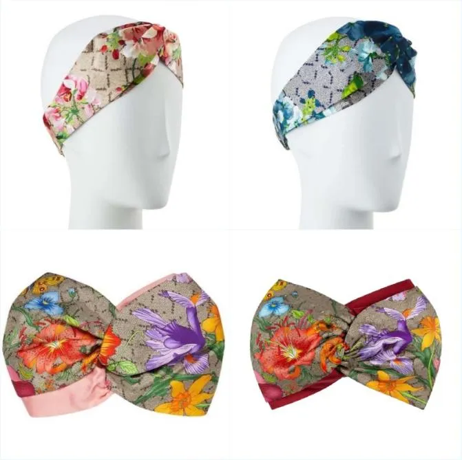 Designer Silk Headbands 2022 New Arrival Women Girls Red Yellow Flowers Hair bands Scarf Hair Accessories Gifts Headwraps Top Qual5882896