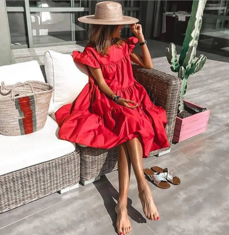 Casual Dresse Ruff Sundress Zarif Parti Plaj Vintage Sal ncak Midi Elbise Yaz Kat Bohem Buyuk Boy Vestidos Robe 230325 Yi TL425.97 DHgate
