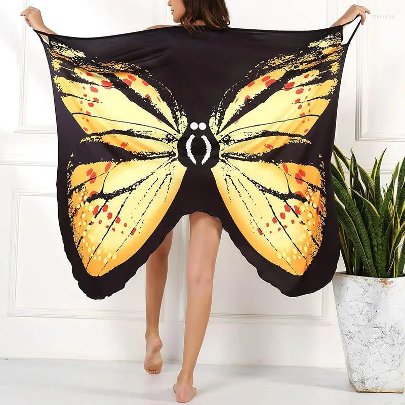 Casual Dresses Sexig 3D Butterfly Print Backless Midi Dress Women Summer Fashion V-Neck ärmlös A-line Lady Elegant Beachwear Vestidos