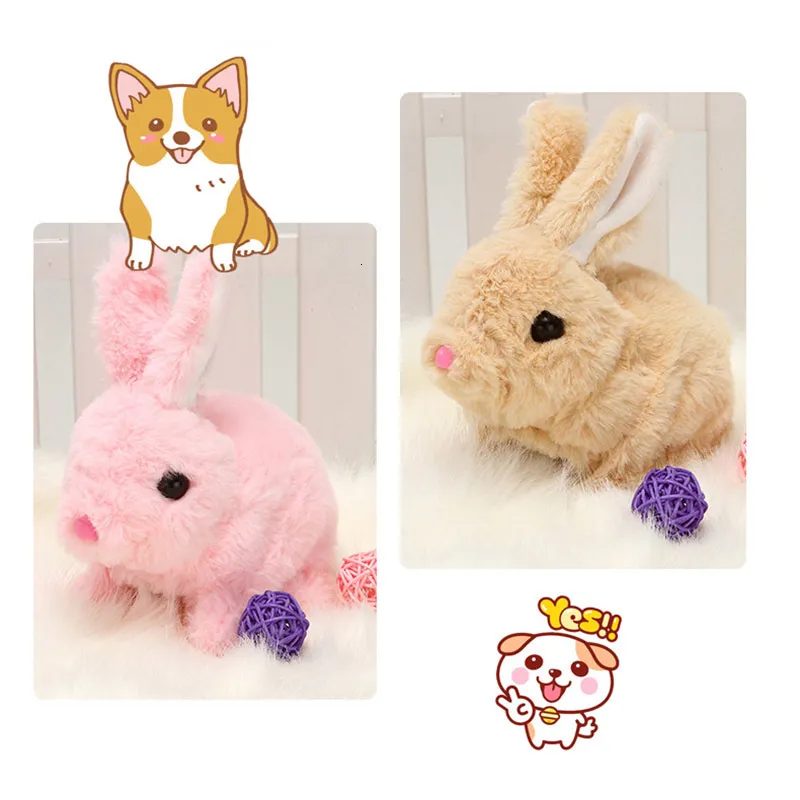 Interactive White Rabbit Rabbit Soft Toy Educational Simulation Stuffed Animal For Kids Soft And