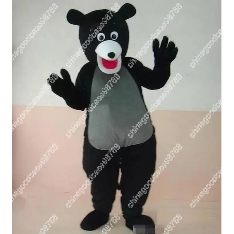 Performans Blac Bear Maskot Kostüm Kostüm Karikatür Fursuit Kıyafetler Parti Giyin UYARI AKTANİK GİBİ GİBİ GİYİCİ Cadılar Bayramı