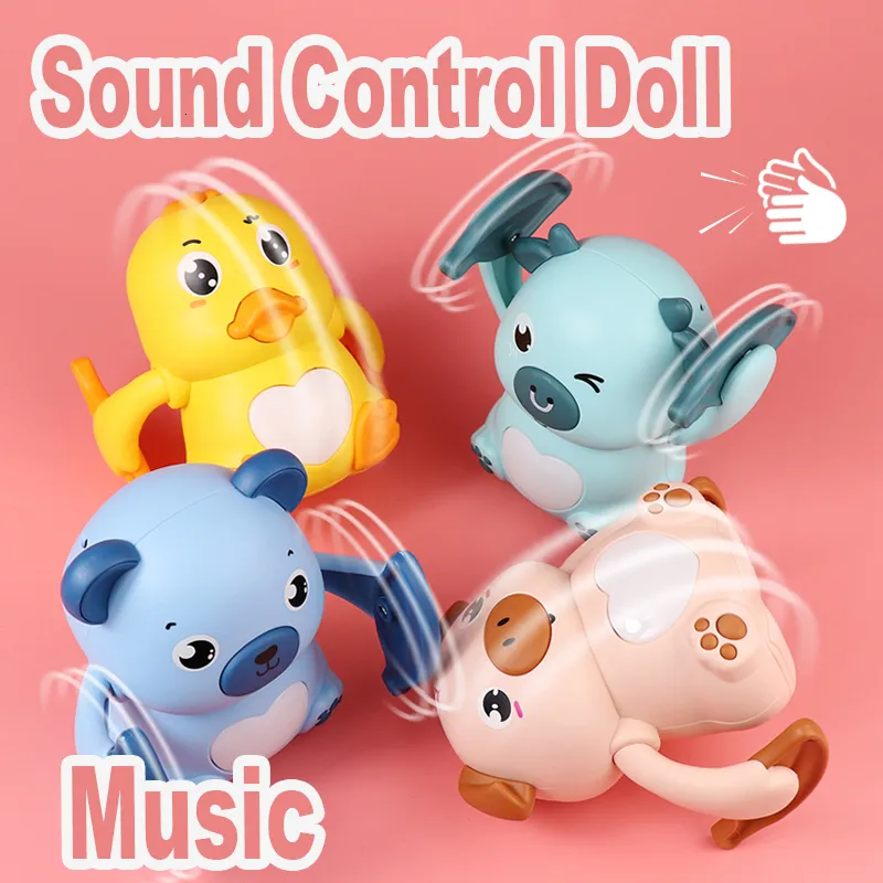 Electric/RC Animals Control Baby Voice Control Toys For Kids Music Dolls Kid's Toys Sound Rolling Toys for Kids Interactive Toys Gift 230325