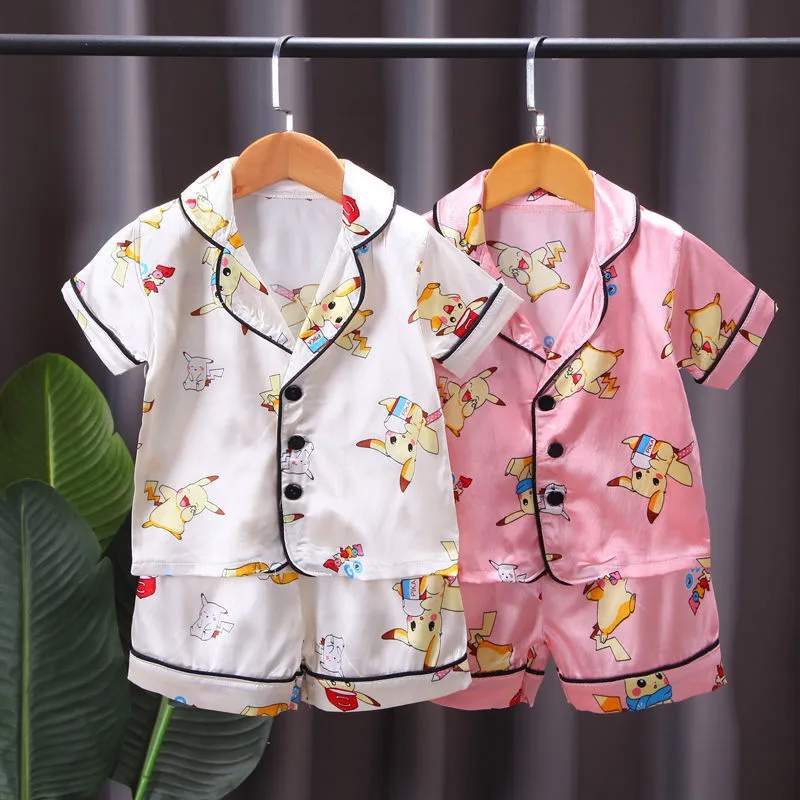 Nuova estate Baby Pigiama Set Abbigliamento per bambini Set di abbigliamento Bambini Cartoon Pigiama per ragazze Ragazzi Sleepwear a maniche lunghe in cotone da notte b1wj #