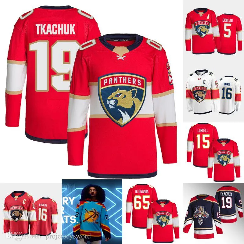 CUSTOM CUSTOM Florida 19 Matthew Tkachuk Panthers 저지 Aleksander Barkov Aaron Ekblad Sergei Bobrovsky Spencer Knight Maxim Mamin Ryan Lom