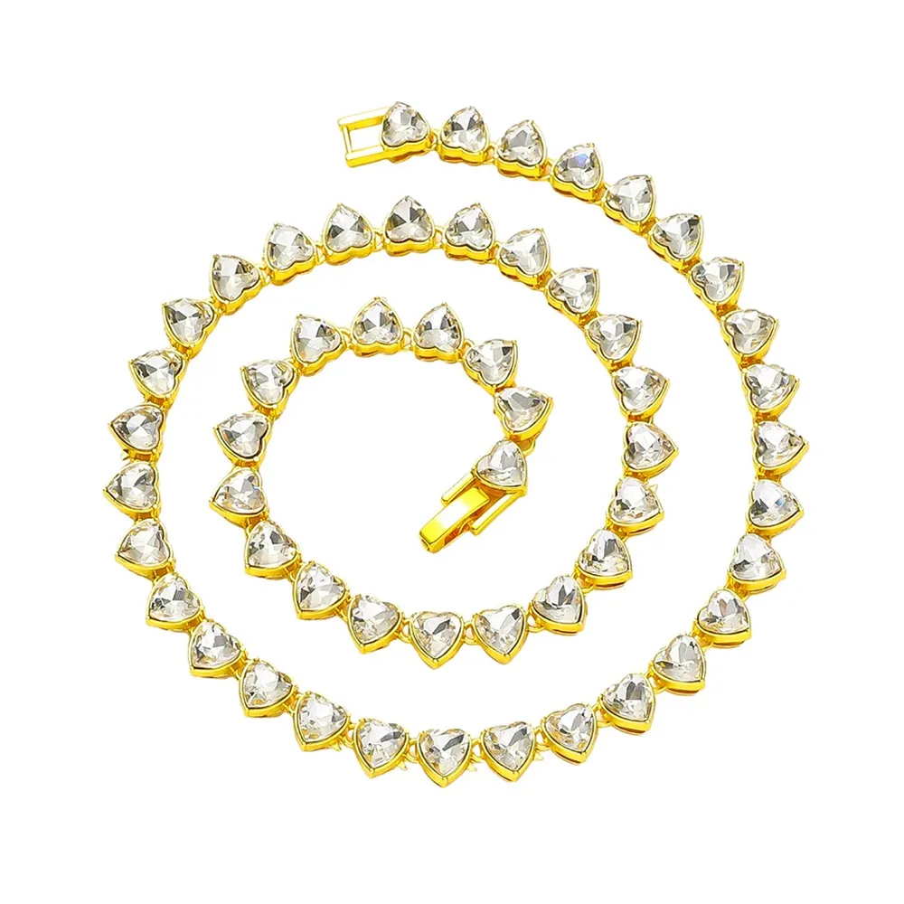 Mężczyzn łańcuch naszyjnika Link moda 18k żółte złoto Hip Hop Męska biżuteria o długości 18 cali
