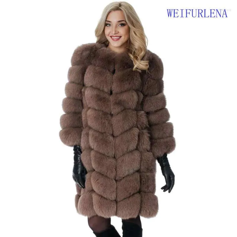 Женский меховый женский женский искусственный 2023 бренд высочайший качественный натуральный пальто