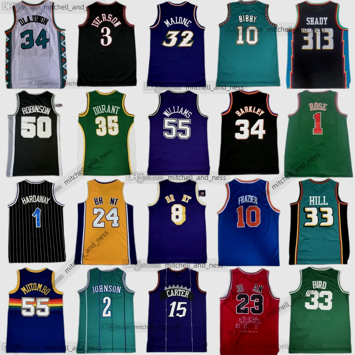 Jason Williams Jersey Classique Rétro Basketball Shaw Kemp Penny Hardaway Alex Petrovic Gilbert Arenas Hakeem Olajuwon Walt Frazier John Starks Reggie Miller