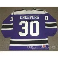 VinCustom Men Youth women Vintage #30 GERRY CHEEVERS Cleveland Crusaders 1974 CCM Hockey Jersey Size S-5XL or custom any name or number