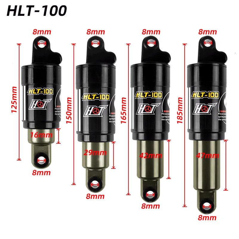 Grupki rowerowe HLT100 Rowerowy amortyzator 125 mm150mm165mm185mm 7508501000 funtów SHOP SPROCKO DO MTB AKCESORIA MOPINA 230325