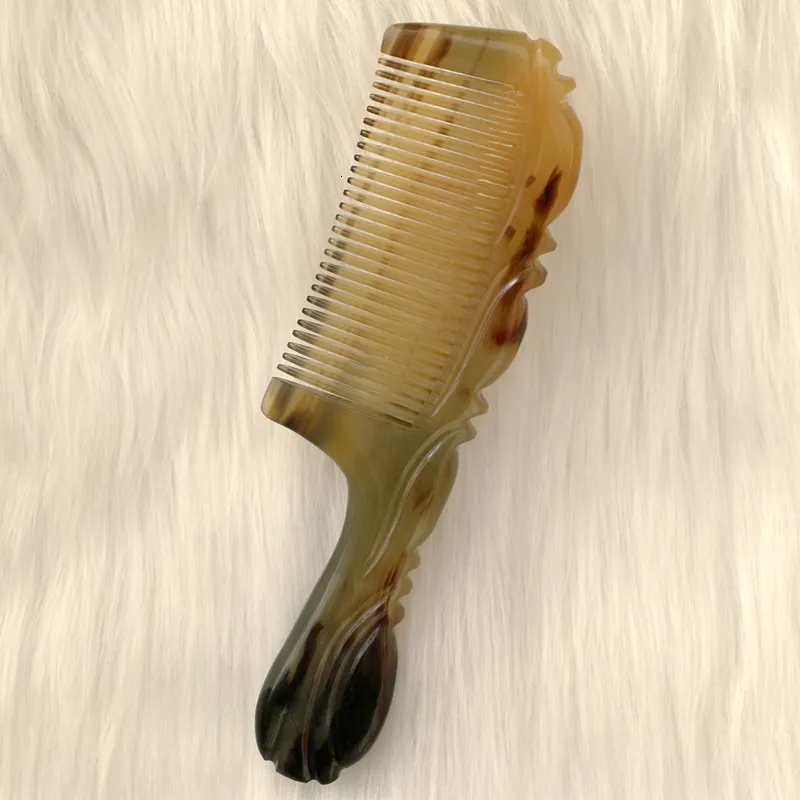 美しい天然素材の羊の角の櫛シープホーンコーム ヘアブラシ1PC天然羊