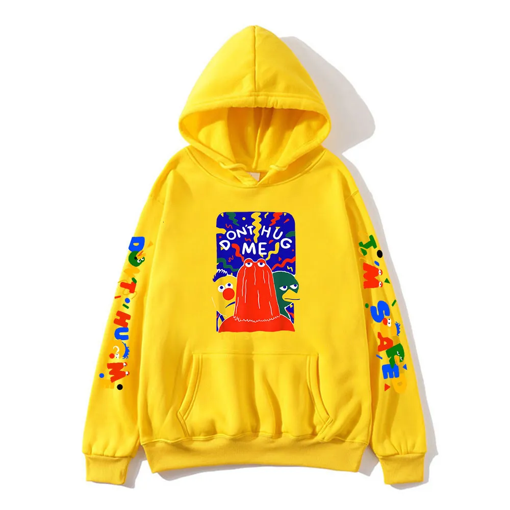 2024Famous branddesigner Hoodiemens Hoodies Sweatshirts nicht umarmen mich im ängstlichen Cartoon Graphic Männer Frauen Kleidung männliche Top Unisex Herbst Winter Sudadera Y2K Kleider