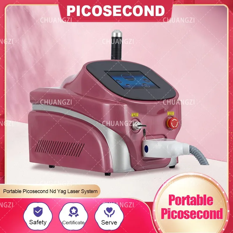 Portable Picosecond Tattoo Removal Laser Beauty Items Q Switched Device For Carbon Stripping And Coloring Multi Wavelength Optional