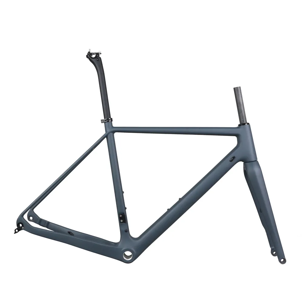 Telaio per bici da ghiaia T700 interamente in fibra di carbonio GR029 Movimento centrale BSA Vernice personalizzata Dimensioni 49/52/54/56/58 cm