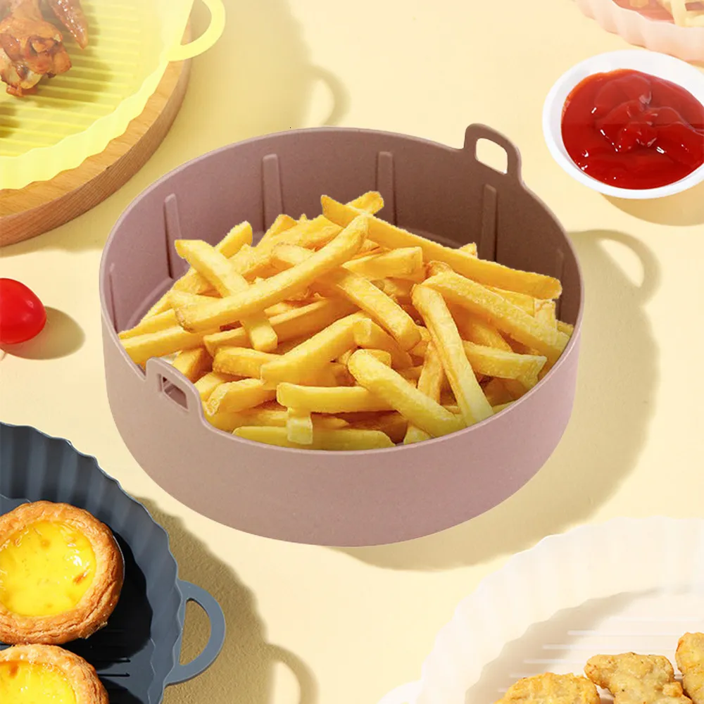 Moule Silicone Air Fryer, Friteuse Airfryer, 2 Pièce Air Fryer Moule,  Panier Friteuse en Silicone, Air Doublure de Four à Friteuse, Air Fryer Pot  pour Four à Micro Ondes,Réutilisable : : Cuisine et Maison