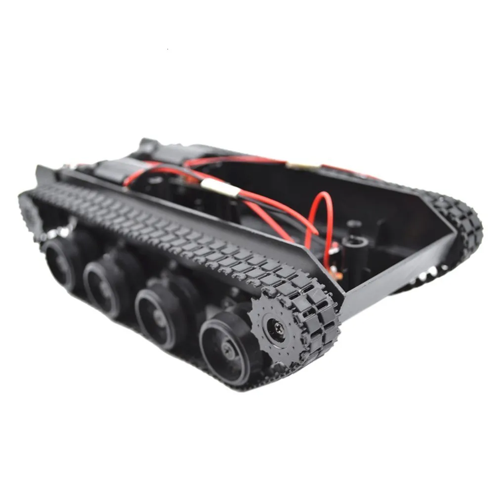 Electric CAR CAR LIGHTDUTY SHOCKABSORBING TANK 고무 크롤러 섀시 키트 추적 차량 RC 스마트 로봇 DIY 장난감 230325