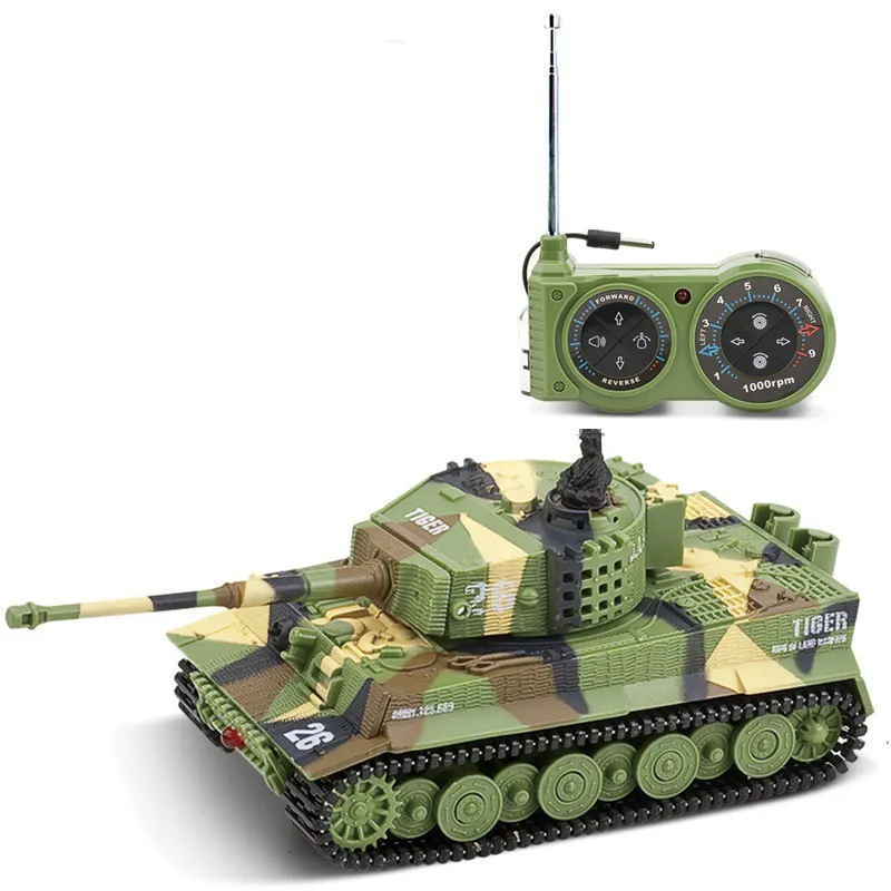 ElectricRC Car 1 72 Mini RC Tanks 2117 Model Military Electric Radio Control Vehicle Portable Battle Simulation Gifts Toys for children gdry 230325