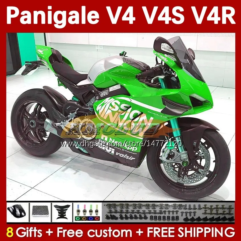 Injection Mold Fairings For DUCATI Street Fighter Panigale V4S V4R V 4 V4 S R 2018 2019 2020 Bodywork 41No.88 V4-S V4-R V-4S 18 19 20 V-4R 18-22 Motorcycle Body green stock