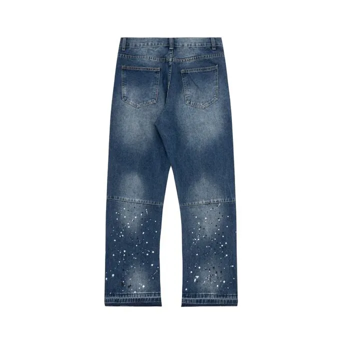 Mäns plusstorlek byxor mångsidiga brevtryck Jeans High Street Women's Men's Casual Pants233s