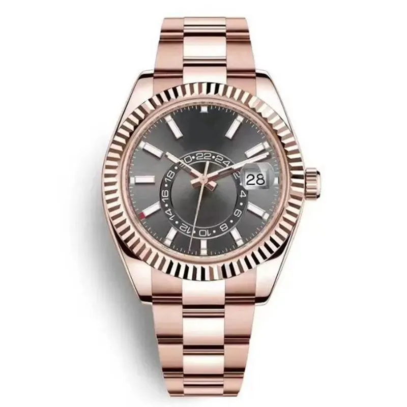 Erkek Otomatik İzle AAA Saatler RLX Reloj Küçük Dial Sapphire Takvimi 42mm Paslanmaz Skydweller Işık Suya Dayanıklı Kol saatleri