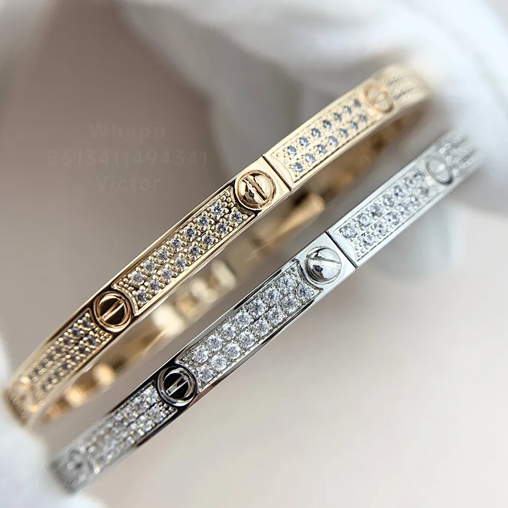 hin Love bangl gouden armband voor vrouw designer diamant Verguld 18K T0P kwaliteit hoogste tegenkwaliteit klassieke stijl luxe jubileumcadeau met doos 004AA