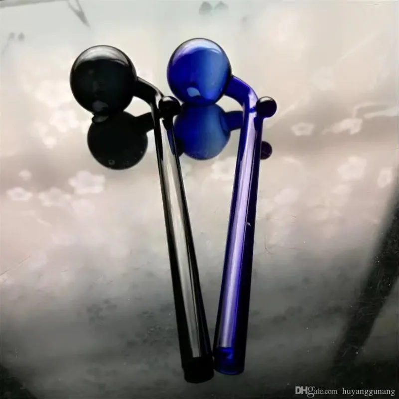 Cachimbas Nuevo color Olla curvada más larga Bongs de vidrio al por mayor, pipas de agua de vidrio para quemadores de aceite, humo