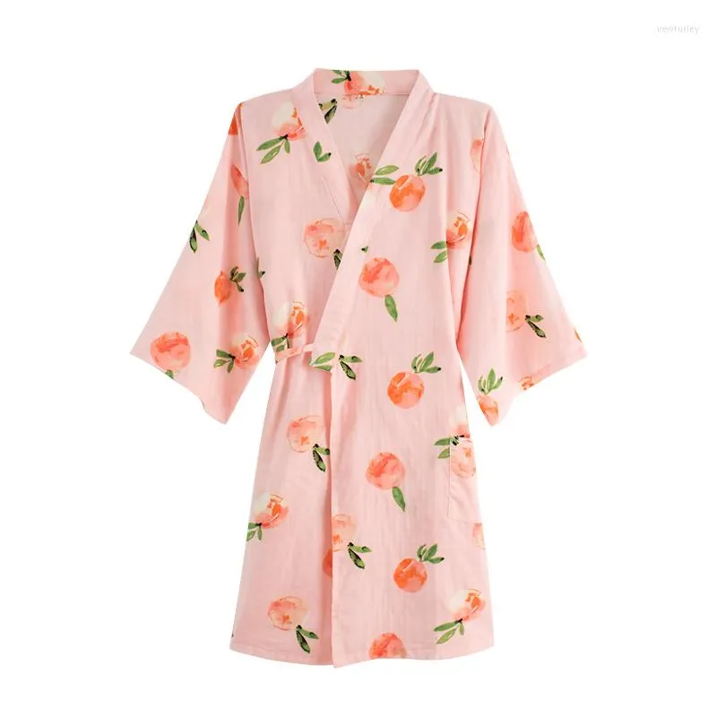 Indumenti da notte da donna Stile giapponese Kimono Abito da donna sexy Garza di cotone Accappatoio Camicie da notte Abbigliamento da casa Vestaglia Lingerie Pijama Nighty