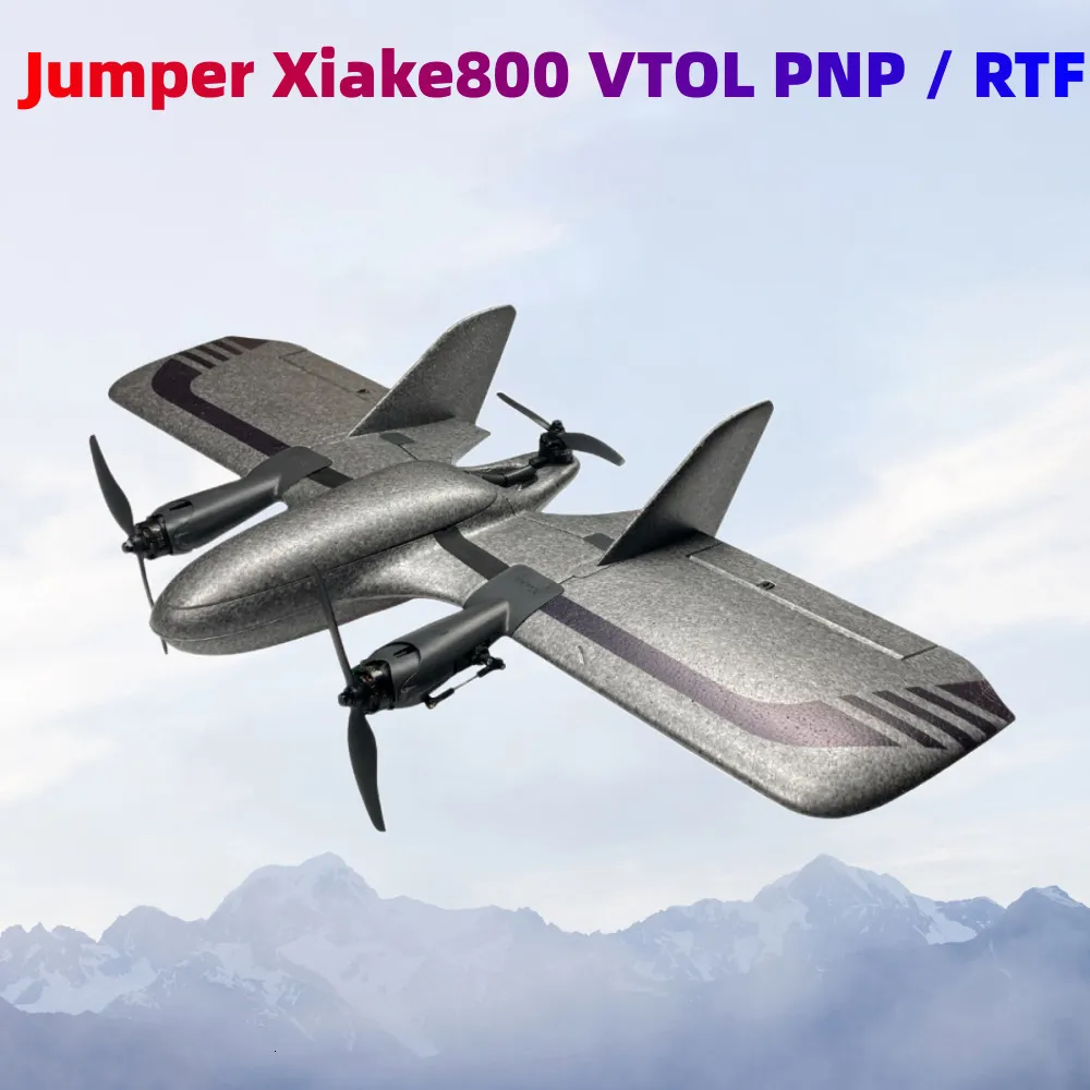 ElectricRC Aircraft Jumper Xiake 800 Xiake800 Fixed Wing Y3 Vertical Ackoff Wingspan 800mm FPV Long Flight Airplanes RC Model 230325