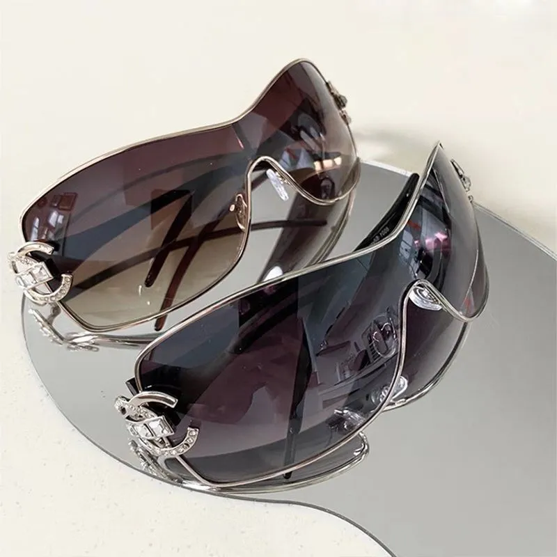 Gafas De Sol Retro De Una Pieza De Los A os 2000 Para Mujer Gafas