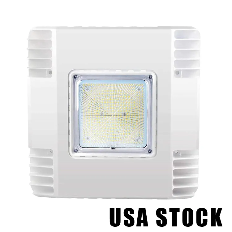 Luci a LED per tettoie Proiettori per stazioni di servizio Luce per posto auto coperto esterno Illuminazione a soffitto per garage IP66 100-277v 3500K 4500K 5000K 60W 100W 150W ETL