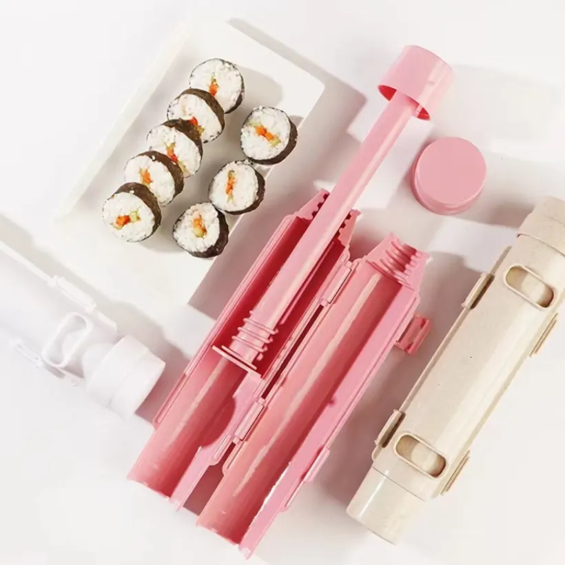 Kitchen Sushi Maker Kit Rice Roll Mold Bazooka Style Easy Sushi Roller Maker  .