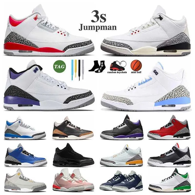 3s kobiety mężczyźni buty retro biały cement 3 ognista czerwień rdzawy róż Dark Iris Archaeo Brown Racer Blue Pine Lucky Green Cardinal Cool Grey trampki sportowe