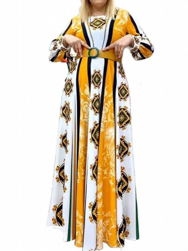 Vêtements ethniques Robe Africaine Femme Africaine Longue Maxi Robes Pour Femmes Dashiki Imprimer Tenues Caftan Marocain Dubaï Musulman Mode Abaya 230324