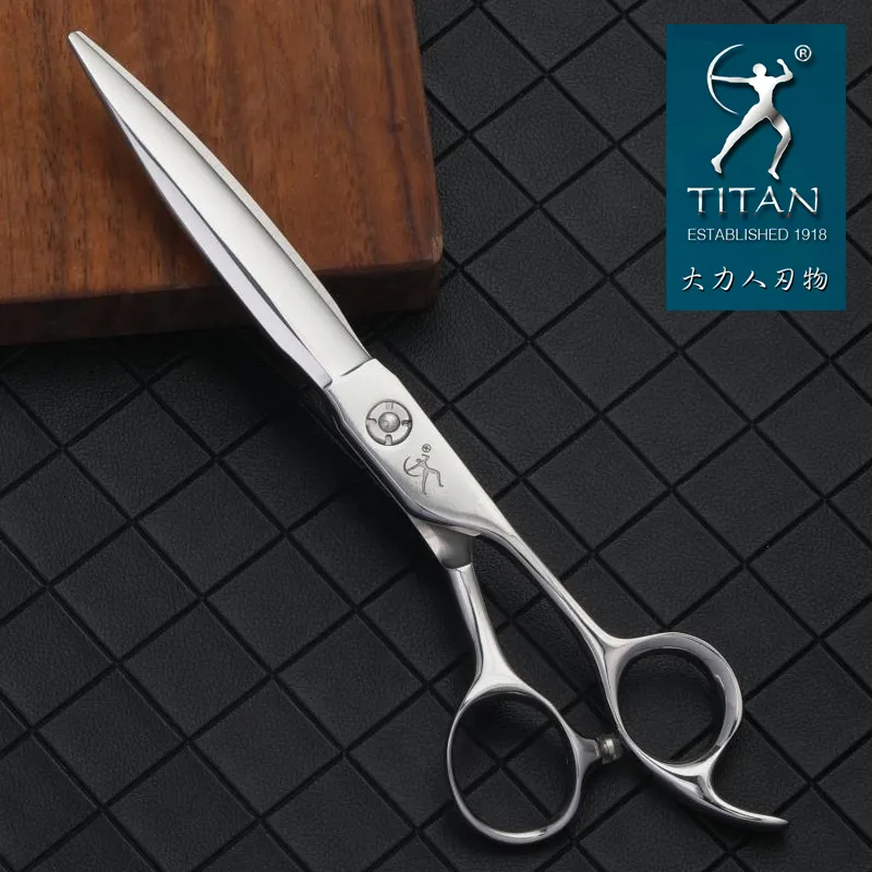 Hair Scissors TITANProfessional hairdressing scissors 7 inch cutting vg10 japanstainless steel salon barber tool 230325